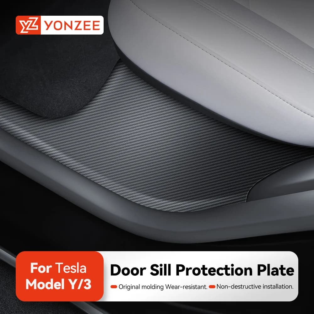 YZ for Tesla Model 3 Y Highland Juniper 2021-2025 rear door sill protection strip seat anti-kick pad corner guard accessory