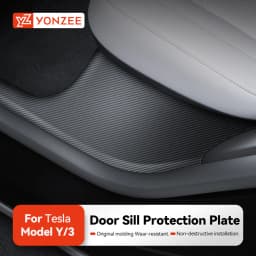 YZ for Tesla Model 3 Y Highland Juniper 2021-2025 rear door sill protection strip seat anti-kick pad corner guard accessory