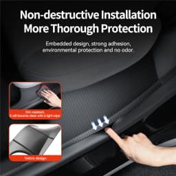 YZ for Tesla Model 3 Y Highland Juniper 2021-2025 rear door sill protection strip seat anti-kick pad corner guard accessory