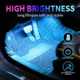 Foot Light Car Accessories LED Car Interior Ambient Foot Light with USB Atmosphere Decorative Lamps