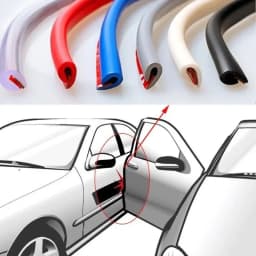 2/5M Car Door Edge Rubber Scratch Protection U Type Protection Strips Anti Collision Rubber Sealing Trim for Car By Protector