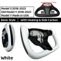  350mm Yoke Handle Steering Wheel With Heating Personalized NAPP Leather Accessories For Tesla Model 3/Y 2018-2022 Y 2022-2024
