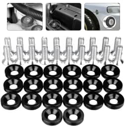 20pcs M6 Aluminum Car Modified Hex Fasteners Fender Washer Bolts JDM Bumper Engine Concave Screws Universal