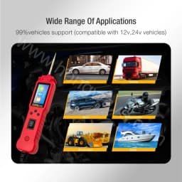 12 24V P100 P200 Automotive Circuit Tester Power Circuit Probe Electrical Tester Continuity Voltage Lamp Testing Tool 2M Cable