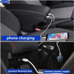 For Fiat 500 Armrest Box For Fiat CRONOS Car Armrest Box Dedicated Retrofit Heighten Interior Center Storage Box Car Accessories