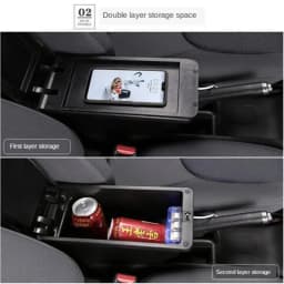 For Fiat 500 Armrest Box For Fiat CRONOS Car Armrest Box Dedicated Retrofit Heighten Interior Center Storage Box Car Accessories