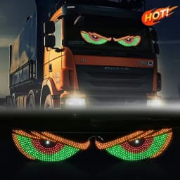 Truck Devil's Eye Light RGB Dynamic Demon Eye Decorative Light Led Display Decor Pixel Panel Windshield USB 5V Multi-Mode Lamp