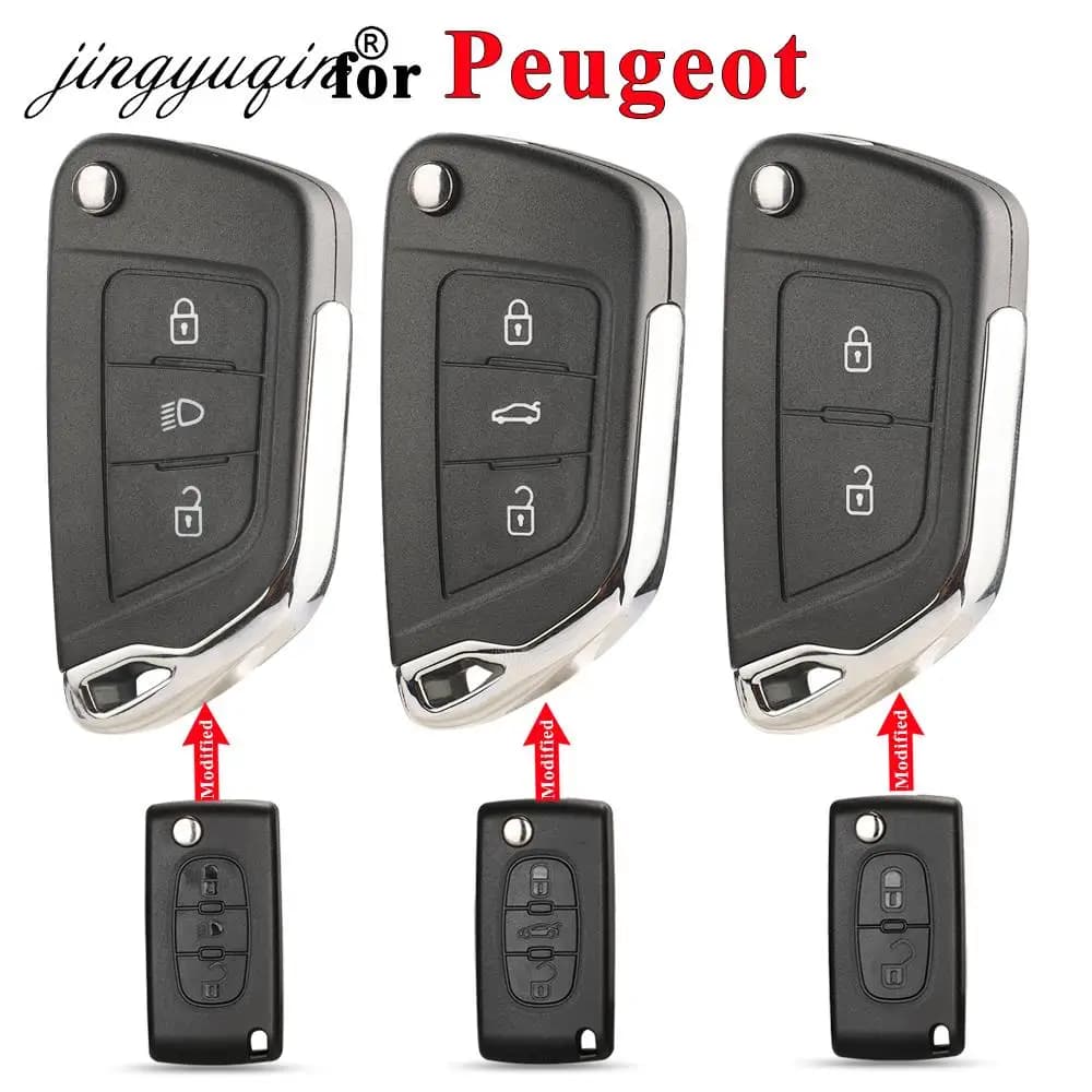jingyuqin For Peugeot 107 207 307 407 306 308 408 508 3008 4008 Partner CE0523 CE0536 Modified Filp Remote Car Key Shell Case