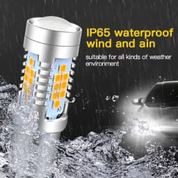 2Pcs 30-SMD 1156 PY21W BAU15S Car CANbus LED Turn Signal Lights Amber Light High Brightness Indicator Lamp Directional Lights