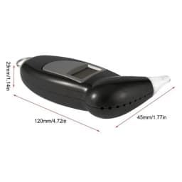 LCD Breath Alcohol Tester with 5 Mouthpieces Professional Digital Breathalyzer Alcohol Detector for Home Display Drunk Driving
