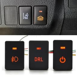 1Pc Orange LED Light Power On Off Steering Wheel Heat Switch Button For Mitsubishi Outlander Eclipse Cross Pajero Sport triton