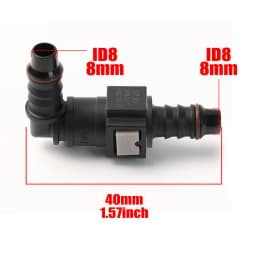 High Quality Durable Automotive Fuel Quick Connector 90°7.98mm 5/16'' ID8 Elbow Quick Rlease Connect Fuel Nylon Hose Adapter
