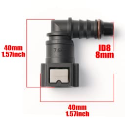 High Quality Durable Automotive Fuel Quick Connector 90°7.98mm 5/16'' ID8 Elbow Quick Rlease Connect Fuel Nylon Hose Adapter