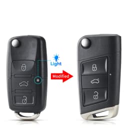KEYYOU New For VW Volkswagen Golf 4 5 6 Passat B5 B6 Polo Touran MK4 Bora For Seat Skoda 2 3 Buttons Modified Folding Car Key