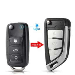 KEYYOU New For VW Volkswagen Golf 4 5 6 Passat B5 B6 Polo Touran MK4 Bora For Seat Skoda 2 3 Buttons Modified Folding Car Key