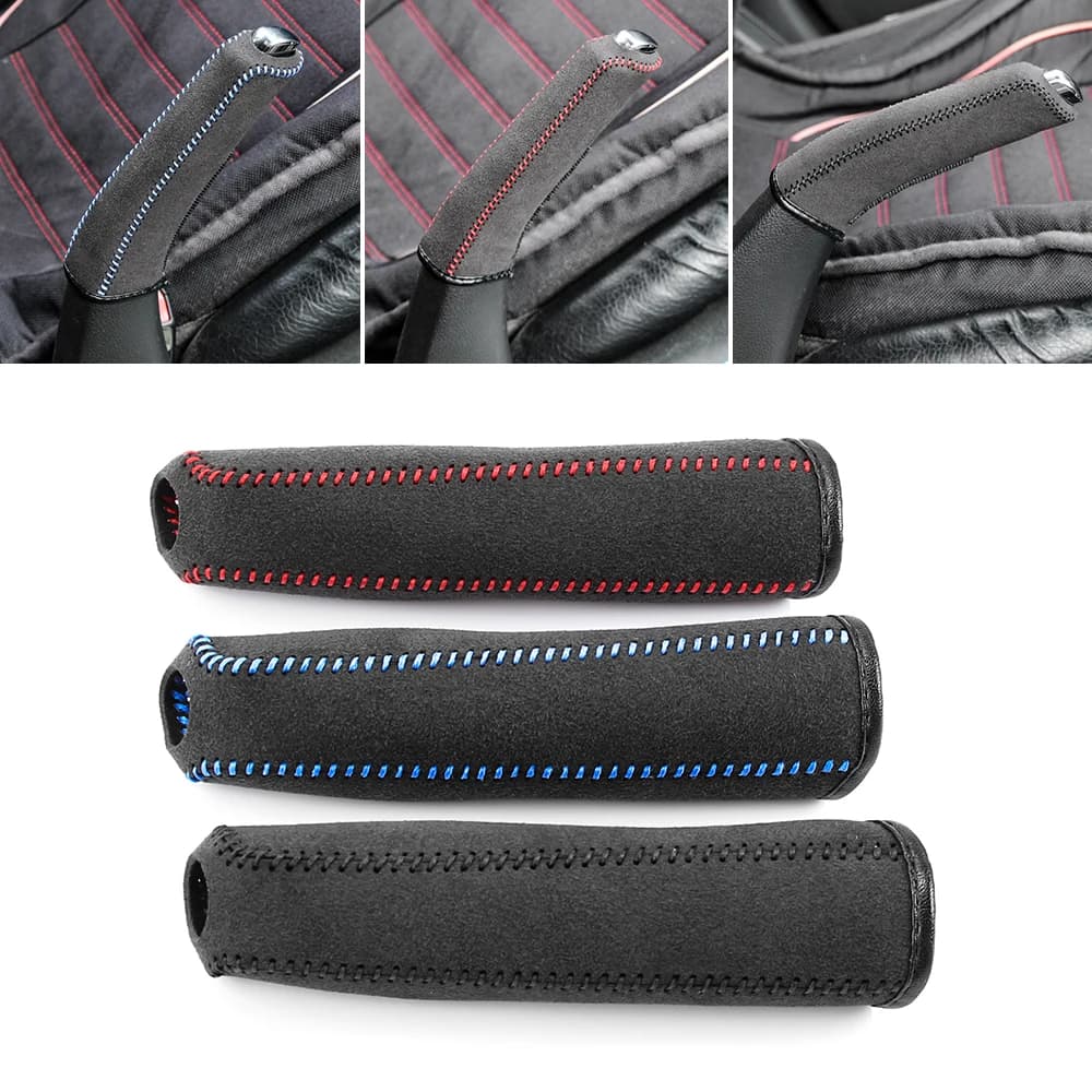 New Suede Style Handbrake Sleeve Leather Handbrake Grips Cover Car Interior Accessories