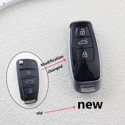 Modification/Upgrade Folding Car Key Fob Case Shell Housing for Audi A4 A4L A6 A6L Q7 TT A3 Q3 Q2L A5 S3 RS3 RS5 S1 Q2 Q5 Q7 A8