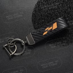 Leather For Race Flag Logo Keyring Emblem Cordoba Tarraco Ibiza Leon VZ Ateca Mii FR Car Carbon Fiber Rope Keychain Key Ring
