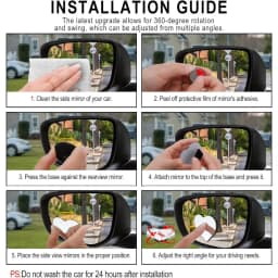 Car Blind Spot Rearview Mirror, Enhanced Safety, Universal Adhesive Side Mirror, Cute Heart-Shaped Design, Car SUV Universal