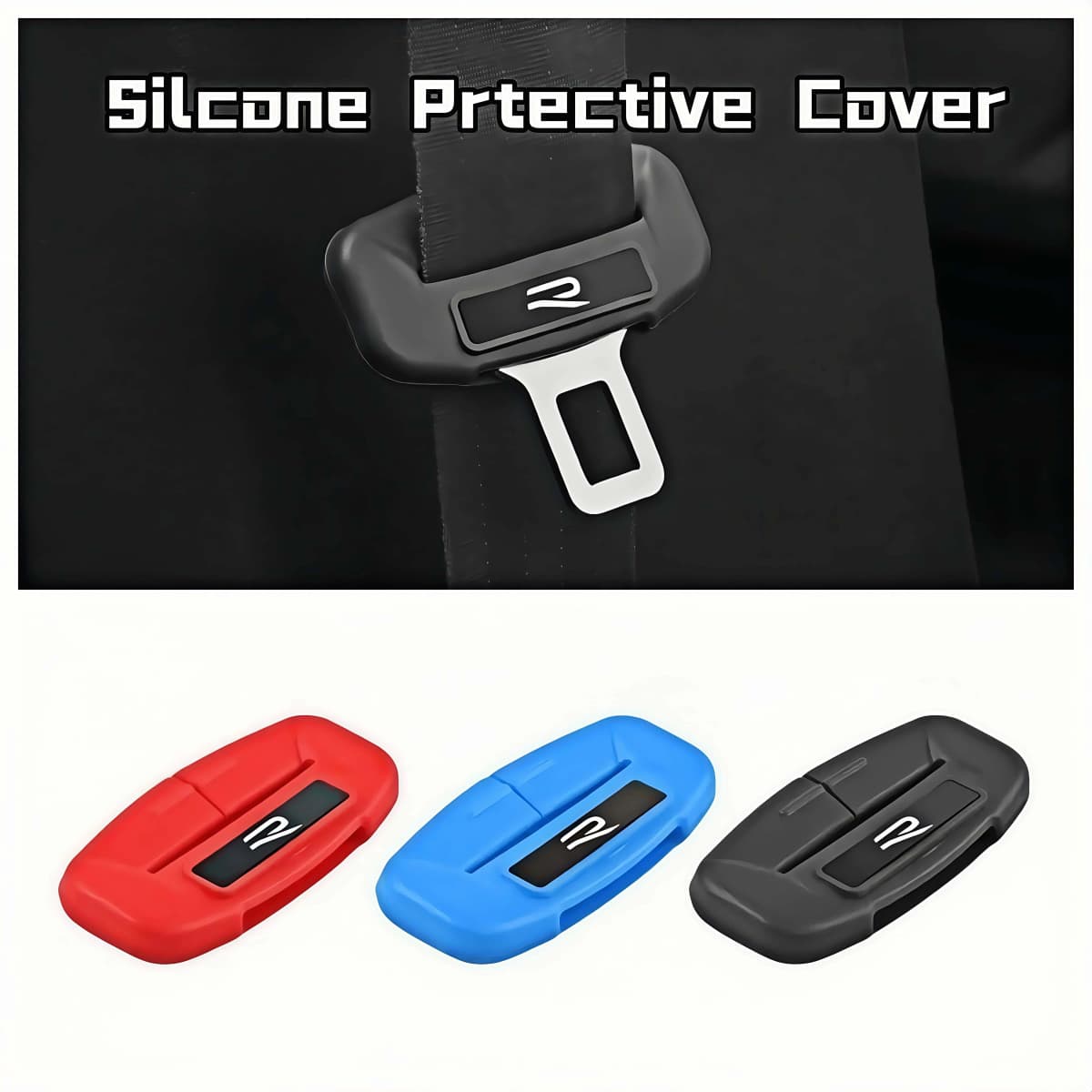 Silicone Seat Belt Cover for VW Golf 7/7.5/8 Golf Jetta Passat - Noise Reduction, Aesthetic Design, Secure Fit & Easy Install