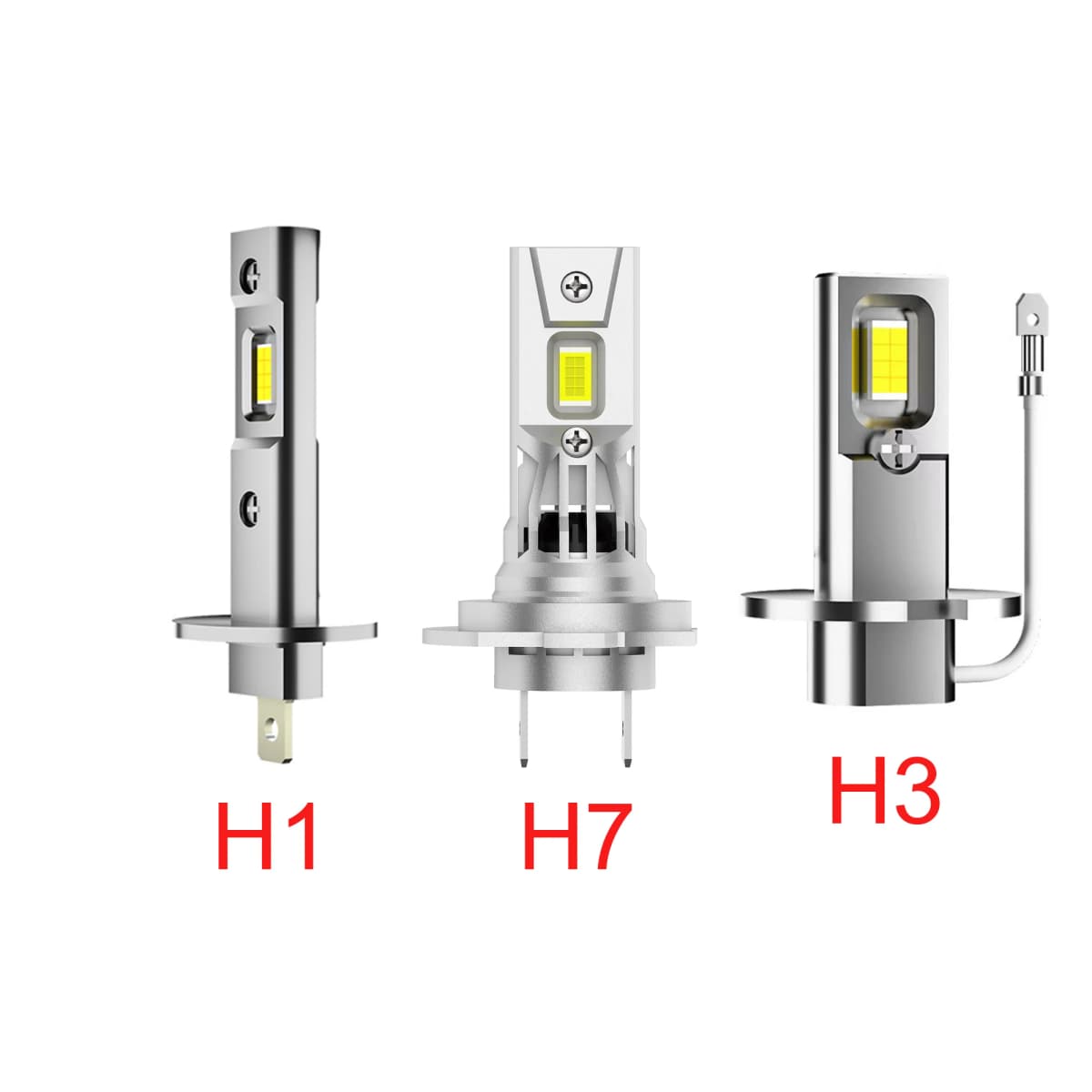 2Pcs LED H1 H3 Car Headlight 9005 9006 H8 H9 H11 H16 880 6000K White High Low Beam Fog Lamps Light Bulbs12000Lm 12V 100W