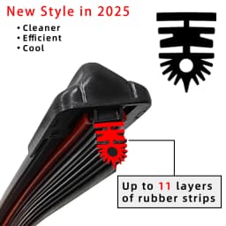 Wiper 11 Layer Rubber Strip Car Windshield Wiper Blade Universal J/U-Shaped Wiper Blade 14"15"16"17"18"19"20"21"22"24"26"28"