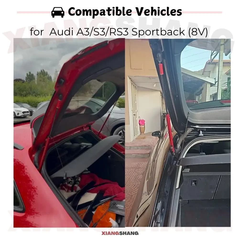 Auto Pop-Up Trunk Struts for Audi A3/S3/RS3 8V |Sportback 5-door Hatchback 556mm Automatic Opening Lift Supports with Springs