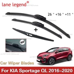 3PCS Car Wiper For KIA Sportage QL 2016 - 2020 Front Rear Wiper Blades Windshield Windscreen Brushes Auto Accessories 2017 2018