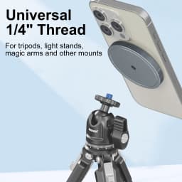 1/4" Mount for MagSafe - Lightweight and Compact, Magnetic Tripod Adapter for iPhone 13/12 Pro/Pro Max/Mini, Magsafe Case/Cover,