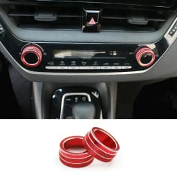 For Toyota Corolla 2019 2020 2021 2Pcs Car AC Climate Control Knob Trim Button Cover Auto Accessories Car AC Control Knobs Ring