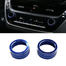 For Toyota Corolla 2019 2020 2021 2Pcs Car AC Climate Control Knob Trim Button Cover Auto Accessories Car AC Control Knobs Ring