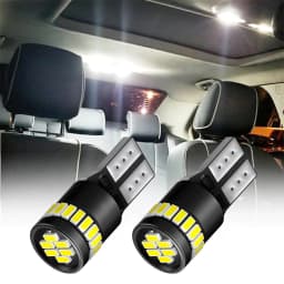 2X AUXITO 24H W5W T10 White/Red/Yellow/Blue 12V 240LM 6000K Super White Canbus For Position License Plate Clearance Night Light