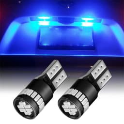 2X AUXITO 24H W5W T10 White/Red/Yellow/Blue 12V 240LM 6000K Super White Canbus For Position License Plate Clearance Night Light