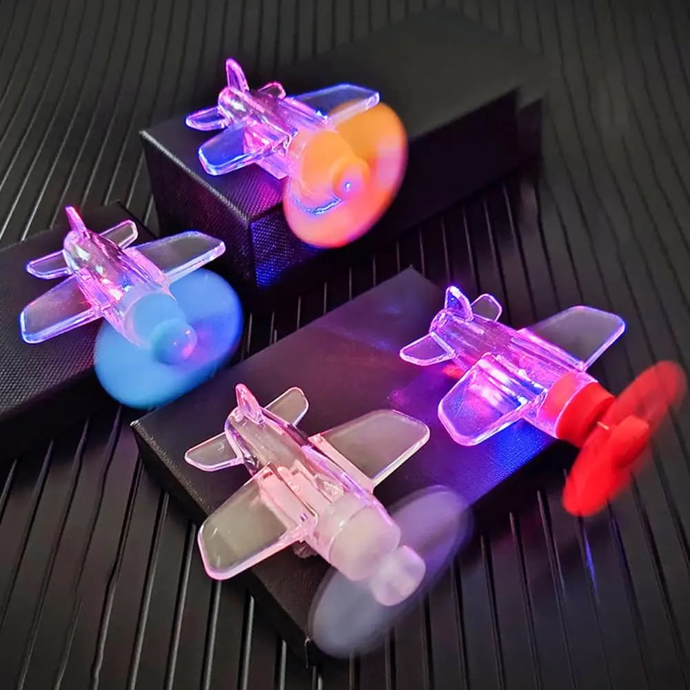 Motorcycle & Car Electric LED Colorful Lights Rotatable Airplane Wind-Powered Airplane Decor Car Motorcycle Bikes Bicycle Decor