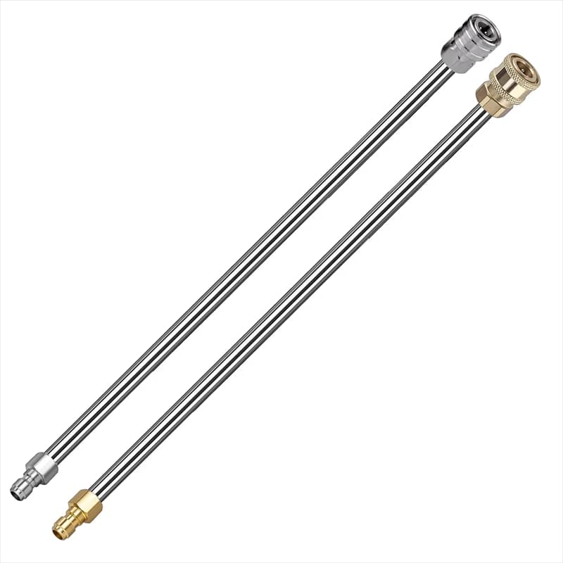 40cm Quick Plug Extension Rod High Pressure Water Gun Stainless Steel Cars Accessories Extension Rod Portable Pressure Washer