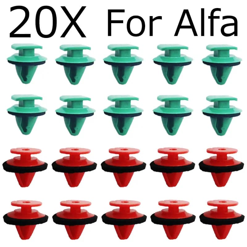 20X Front and Rear Fender Wheel Arch Decorative Strip Buckle Clips For Alfa Romeo Stelvio Car Parts