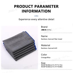 SEAMETAL Microfiber Carbon Cloth to Wipe Windows Wine Glasses Tableware Glass Cleaning Cloth Carbon Fiber Rag for Car Home Clean