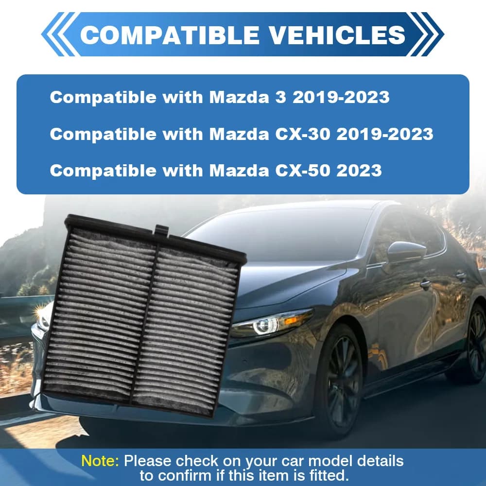 BDTS61J6X, MP111BDGF, BDGF-61-J6X Car Activated Cabin Cabon Air Filter For Mazda 3 CX-30 2019 2020 2021 2022 2023 CX-50 2023