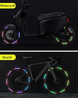 Anti-Collision Reflective Warning Stickers For Car Motorcycle, Bicycle Wheels, Seven-Color Laser Car Decoration Accessories