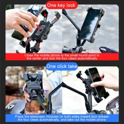 360 degrees Rotatable Electric Bicycle Phone Holder for All Phone Riding MTB Bike Moto Motorcycle Stand Bracket Non-slip Cycling
