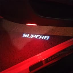 2PCS LED Car Door Warning Logo Projector Welcome Light Accessories For SKODA Superb MK2 2 MK3 3 3U 3V 3T B5 B6 B7 B8 2009 - 2020