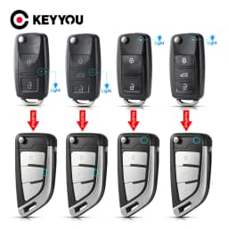 KEYYOU 1PCS New Car Key Case for VW for Volkswagen Beetle Caddy Passat Golf Jetta Polo Scirocco Tiguan Touran Skoda Seat Housing