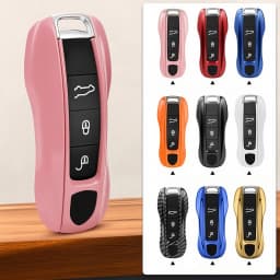 For Porsche Panamera Carrera Macan Boxster Cayman Cayenne Taycan 911 970 981 991 Car Smart Remote Key Case Fob Covers Set Shell
