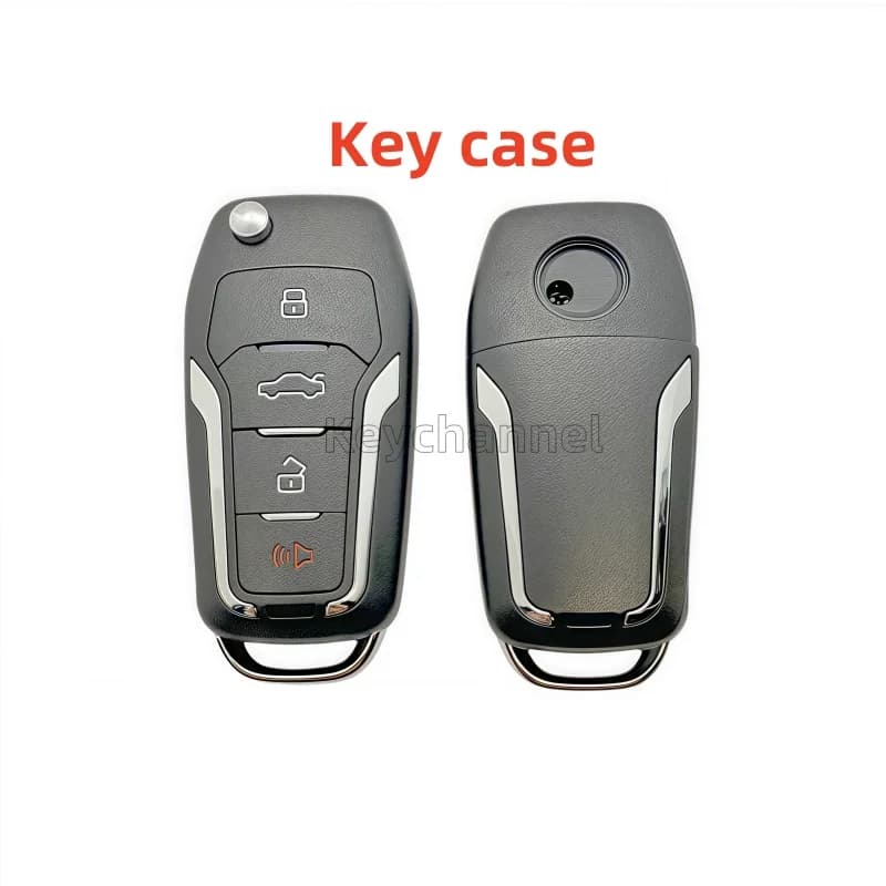 1PCS 4 Button Xhorse XKFO01EN XEFO01EN Remote Shell Car Key Shell KD B12 NB12-3 Flip Remote Case VVDI Remote Shell No Key Blade
