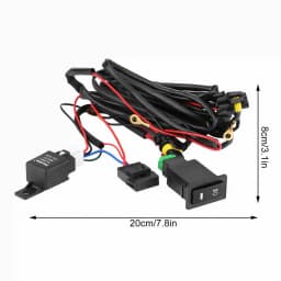 12V Universal Car LED Fog Light On/Off Switch Wiring Harness Relay Kit Fog Light Switch Wiring Kit LED Switch Wiring Relay