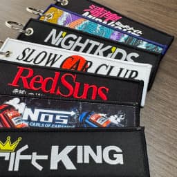 JDM Embroidery Keyring Car Keychain Key Tag Lanyard Refit Gift Red Sun Racing Drift King Motorcycle Key Chain Accessories