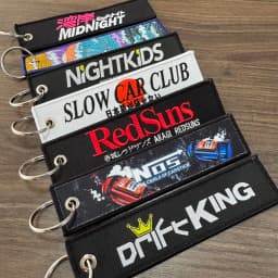 JDM Embroidery Keyring Car Keychain Key Tag Lanyard Refit Gift Red Sun Racing Drift King Motorcycle Key Chain Accessories