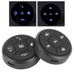 2pcs Wireless Car Steering Wheel Control Button Volume 10 Key Music GPS Navigation Radio Remote Controller Switch Wheel Buttons