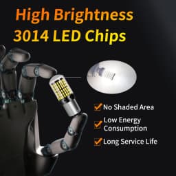 Smart Chips 2Pcs 1156 BA15S 1157 Bay15d Car LED Reverse Light Bulbs for Car Rear Tail Turn Signal Reverse Brake Running Lights