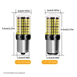 Smart Chips 2Pcs 1156 BA15S 1157 Bay15d Car LED Reverse Light Bulbs for Car Rear Tail Turn Signal Reverse Brake Running Lights